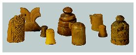 Шахматные фигуры. Дерево, кость, камень. XIII-XIV вв.: 36 Кб.